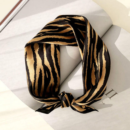 Zebrastreifen 100 % Maulbeerseidenschal/Seidenkopfschal/Seidenhaarschal/Seidenhalsschal/Muttertagsgeschenke/Taschenaccessoire/Geschenk für Sie