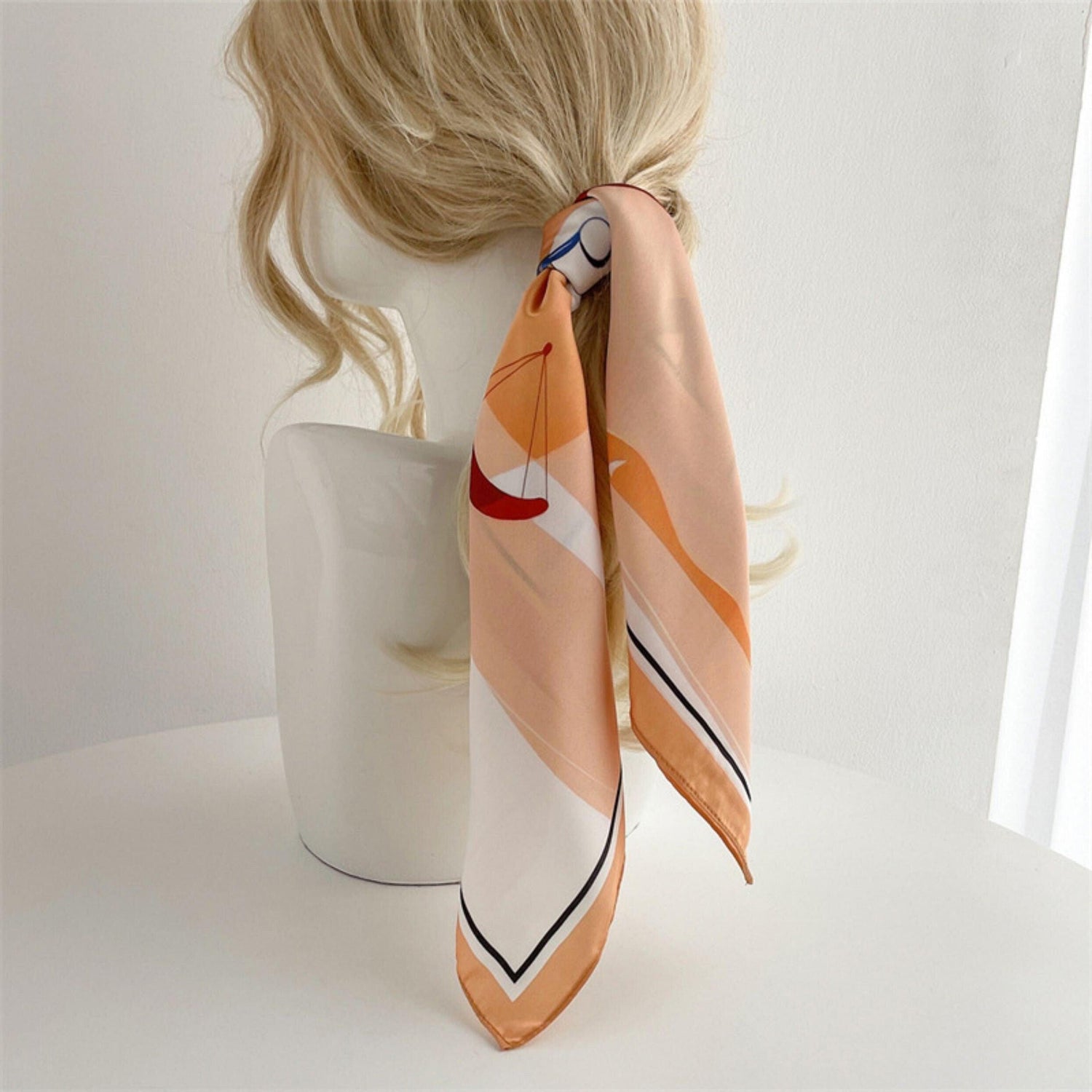 Ins-Stil 100 % veganer Seidenschal/Seidenkopfschal/55*55 cm/Seidenhaarschal/Seidenhalstuch/Seidenbandana/Taschenaccessoire/Geschenk für Sie