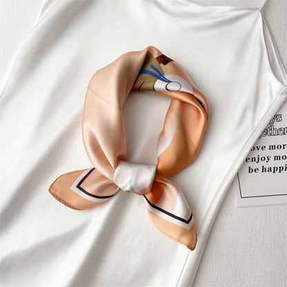 Ins-Stil 100 % veganer Seidenschal/Seidenkopfschal/55*55 cm/Seidenhaarschal/Seidenhalstuch/Seidenbandana/Taschenaccessoire/Geschenk für Sie