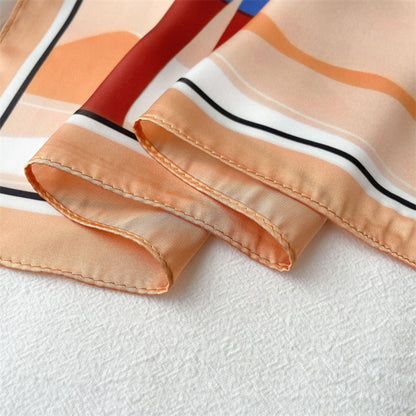 Ins-Stil 100 % veganer Seidenschal/Seidenkopfschal/55*55 cm/Seidenhaarschal/Seidenhalstuch/Seidenbandana/Taschenaccessoire/Geschenk für Sie