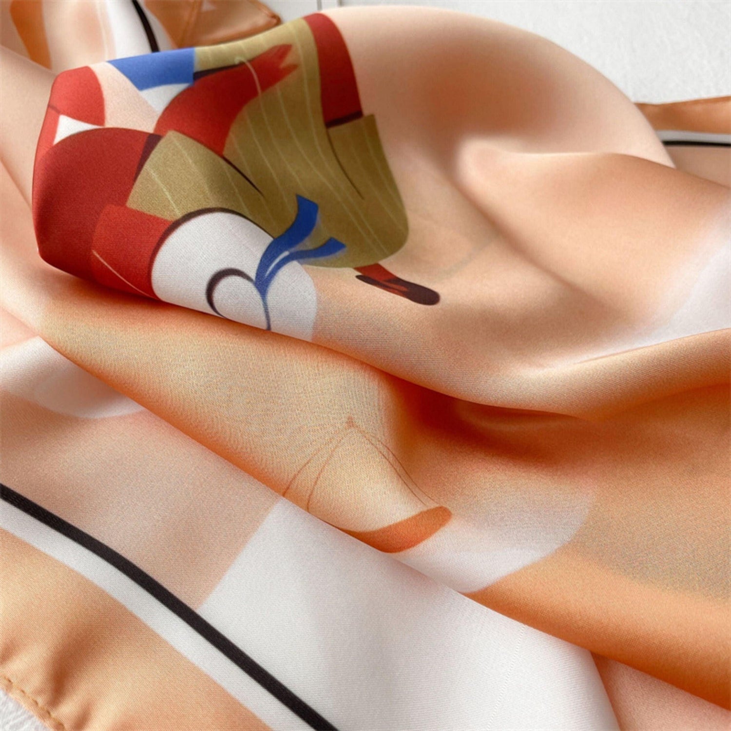 Ins-Stil 100 % veganer Seidenschal/Seidenkopfschal/55*55 cm/Seidenhaarschal/Seidenhalstuch/Seidenbandana/Taschenaccessoire/Geschenk für Sie