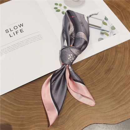 Goose print scarf/100% Vegan Silk Scarf/Silk head scarf/55*55cm/Silk hair scarf/Silk neck scarf/Silk bandana/Bag Accessory/Gift for her