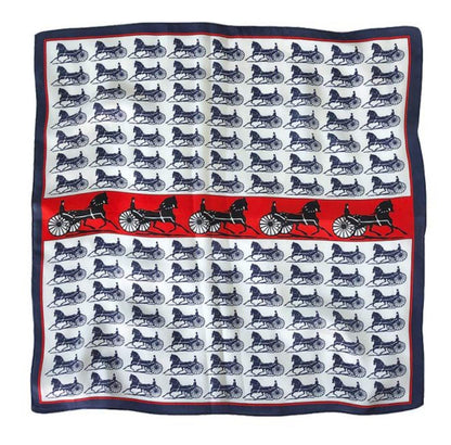 Retro Kutschenfigur 100 % Maulbeerseidenschal/Seidenkopfschal/Seidenhaarschal/Seidenhalsschal/Muttertagsgeschenke/Taschenaccessoire/Geschenk für Sie