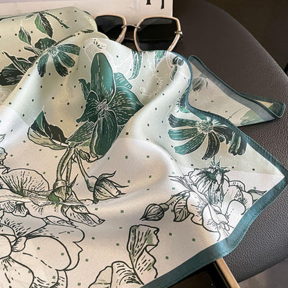 Hellgrüner Farbblock 100 % Maulbeerseidenschal/Seidenkopfschal/Seidenhaarschal/Seidenhalsschal/Taschenaccessoire/Geschenk für Sie