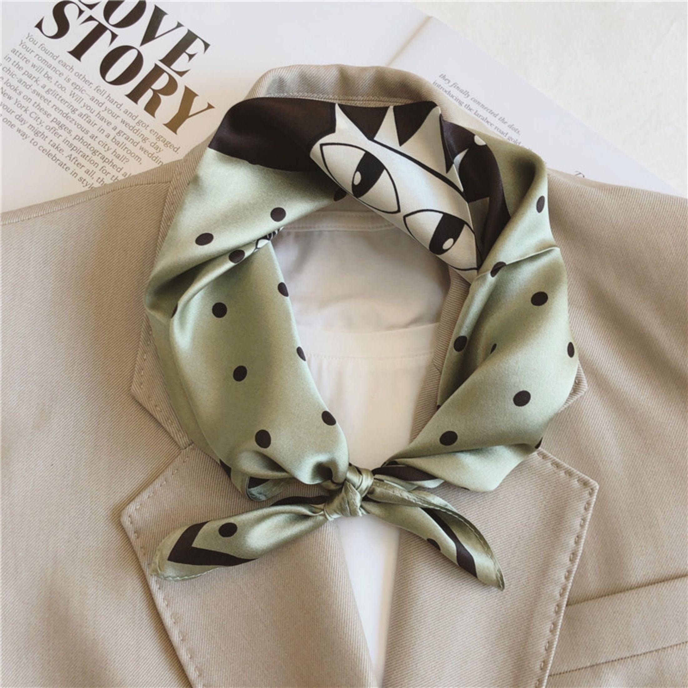 Cute cats 100% Mulberry Silk Scarf/Silk head scarf/Silk hair scarf/Silk neck scarf/Mother&