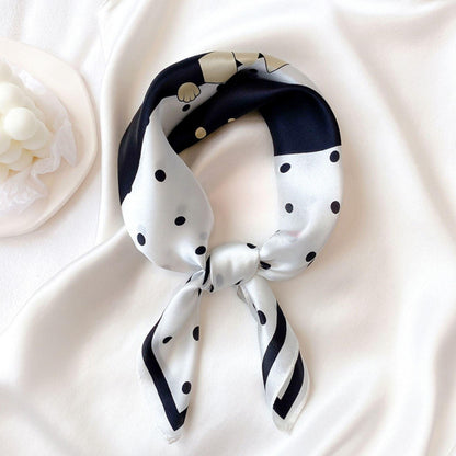 Cute cats 100% Mulberry Silk Scarf/Silk head scarf/Silk hair scarf/Silk neck scarf/Mother&